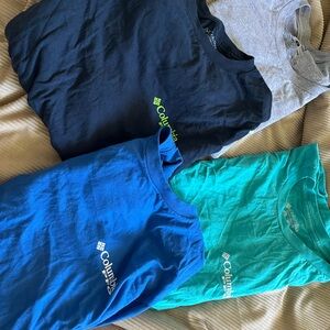 Men’s bundle of 4 Columbia pfg t shirts size m